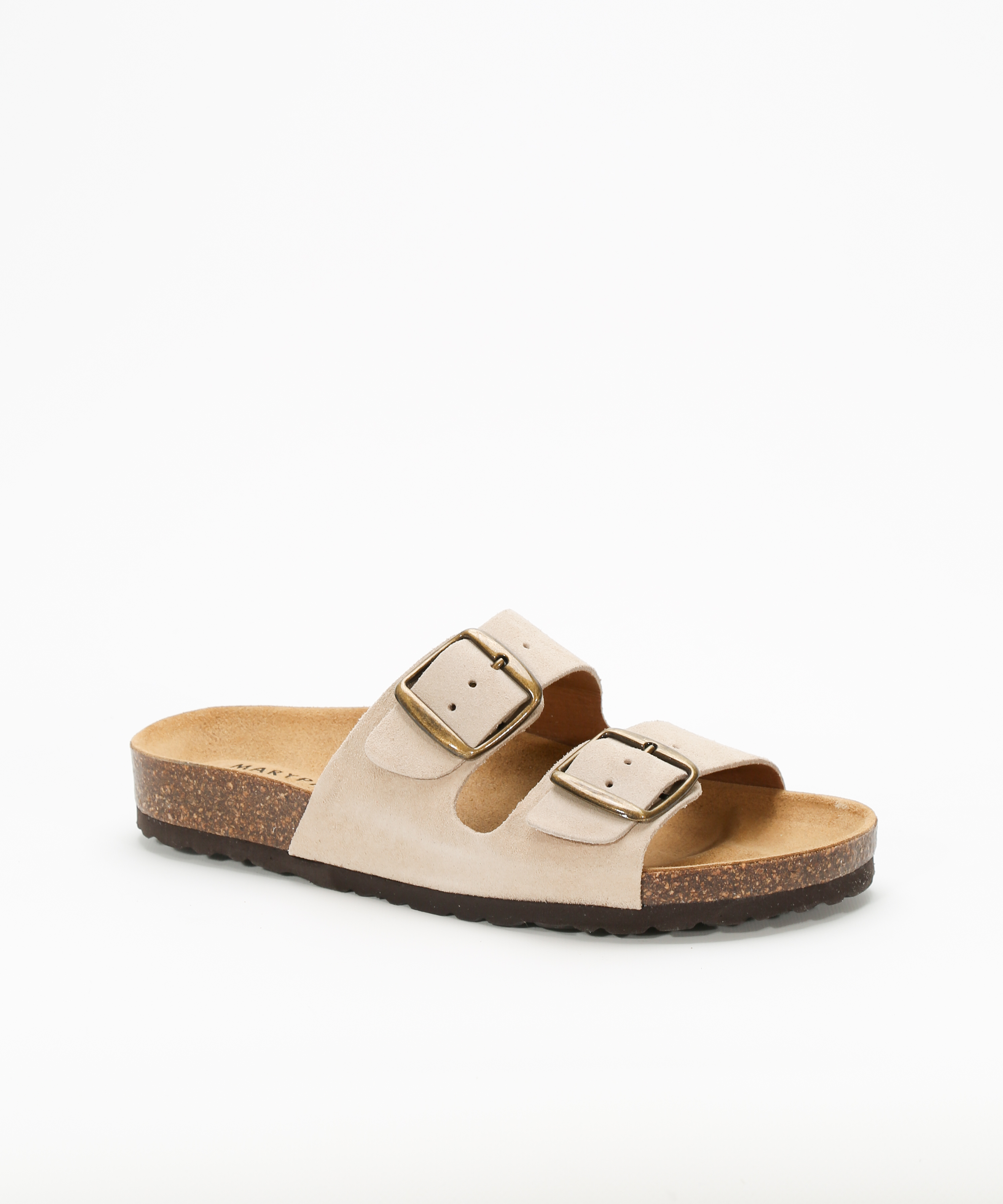 Sandalias de piel planas con hebillas  image number null